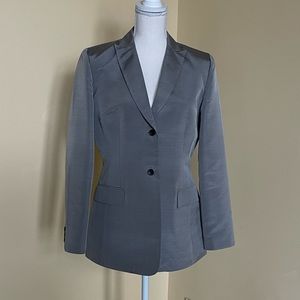 Gray silk woman’s blazer Ann Taylor loft